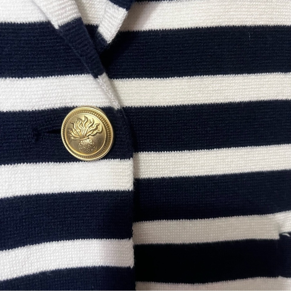 J. Crew Striped Blazer in Navy and White XS - Picture 5 of 13